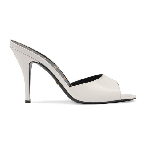 gucci crystal sandals heels|white Gucci sandals women's.